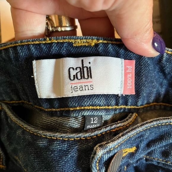 CAbi 100% BF Distressed Jeans sz 12 - Picture 5 of 6